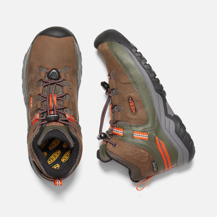 Dark Earth-Forest Night Keen Big Kids' Targhee Waterproof Boot - Image 2