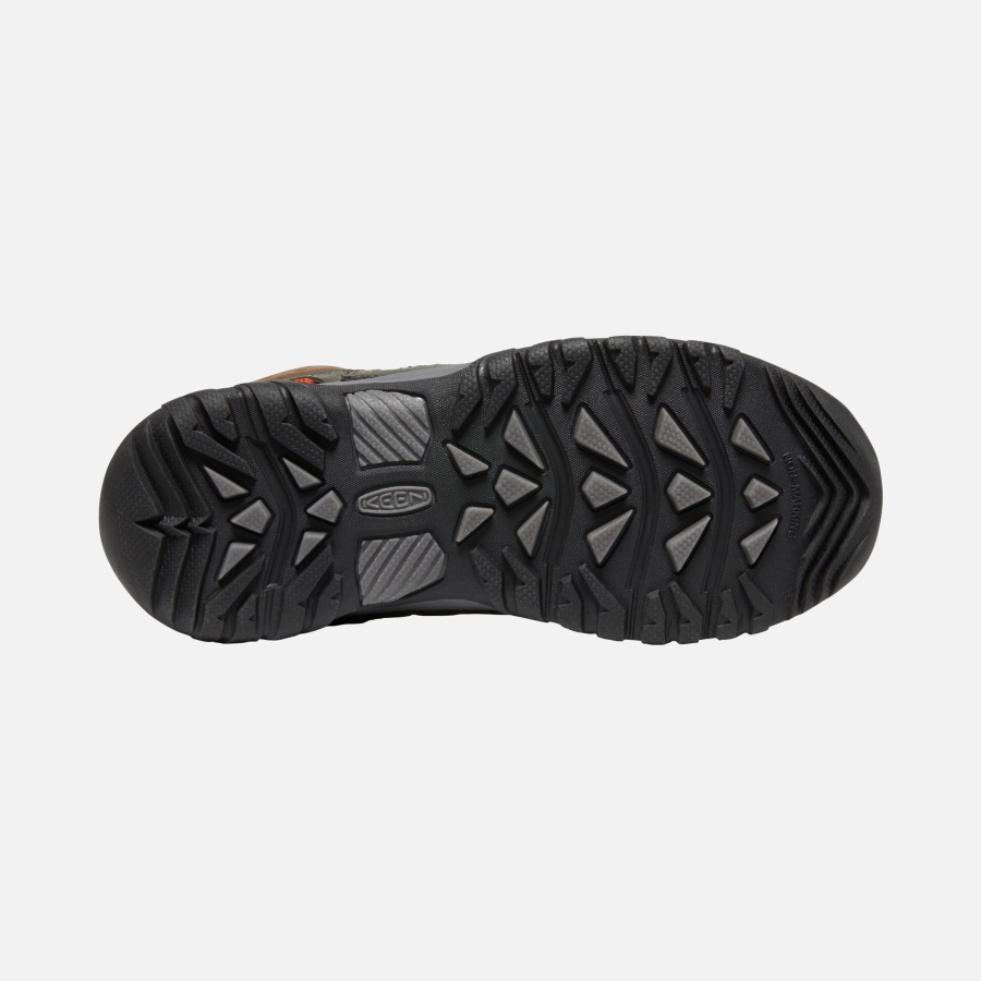 Dark Earth-Forest Night Keen Big Kids' Targhee Waterproof Boot - Image 3