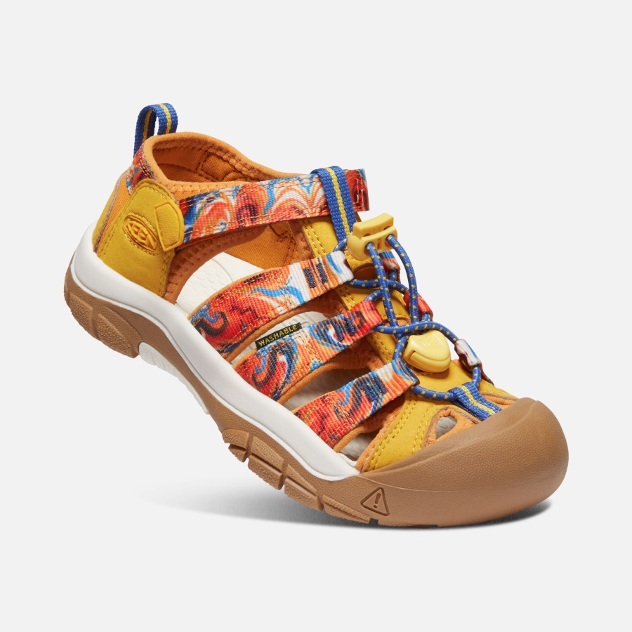 Keen Orange Peel-Yellow Big Kids' Newport x Outdoor Afro - Image 4