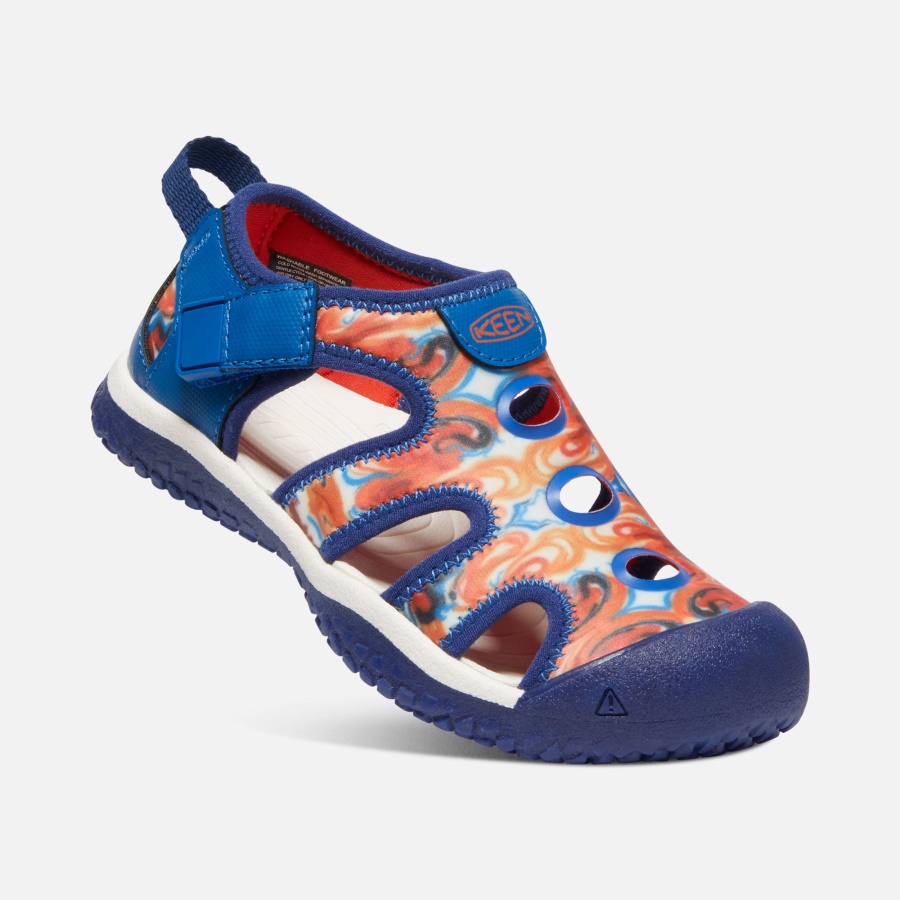 Orange Peel-Blue Keen Little Kids' Stingray x Outdoor Afro - Image 4
