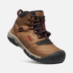 Bison-Red Carpet Keen Big Kids' Ridge Flex Waterproof Boot - Image 4