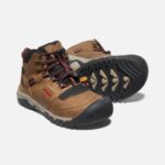 Bison-Red Carpet Keen Big Kids' Ridge Flex Waterproof Boot - Image 7