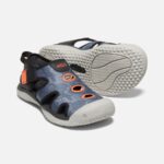 Black-Safety Orange Big Kids' Stingray Sandal Keen - Image 5