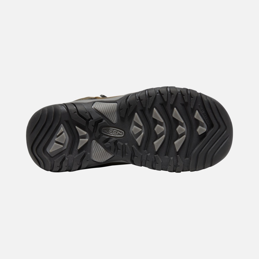 Dark Olive-Dusky Citron Big Kids' Ridge Flex Waterproof Boot Keen - Image 3