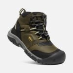 Dark Olive-Dusky Citron Big Kids' Ridge Flex Waterproof Boot Keen - Image 4