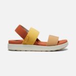Keen Fossil Orange-Silver Birch Women's Elle Backstrap Sandal
