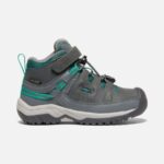Keen Steel Grey-Porcelain Little Kids' Targhee Waterproof Boot