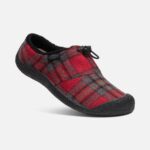 Red Plaid-Steel Grey Keen Women's Howser III Slide - Image 4